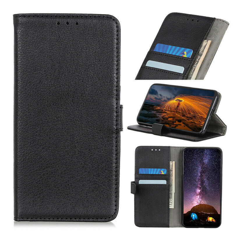 Litchi Wallet Leather Flip Case For Xiaomi Redmi Note 11s 4G 10A 10C 9 9C 9A 9T