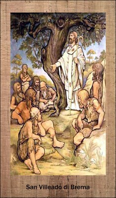 SANTINO HOLY CARD SAN VILLEADO DI BREMA icon style on paper