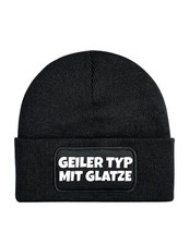 Unisex Beanie Mütze mit GEILER TYP MIT GLATZ...