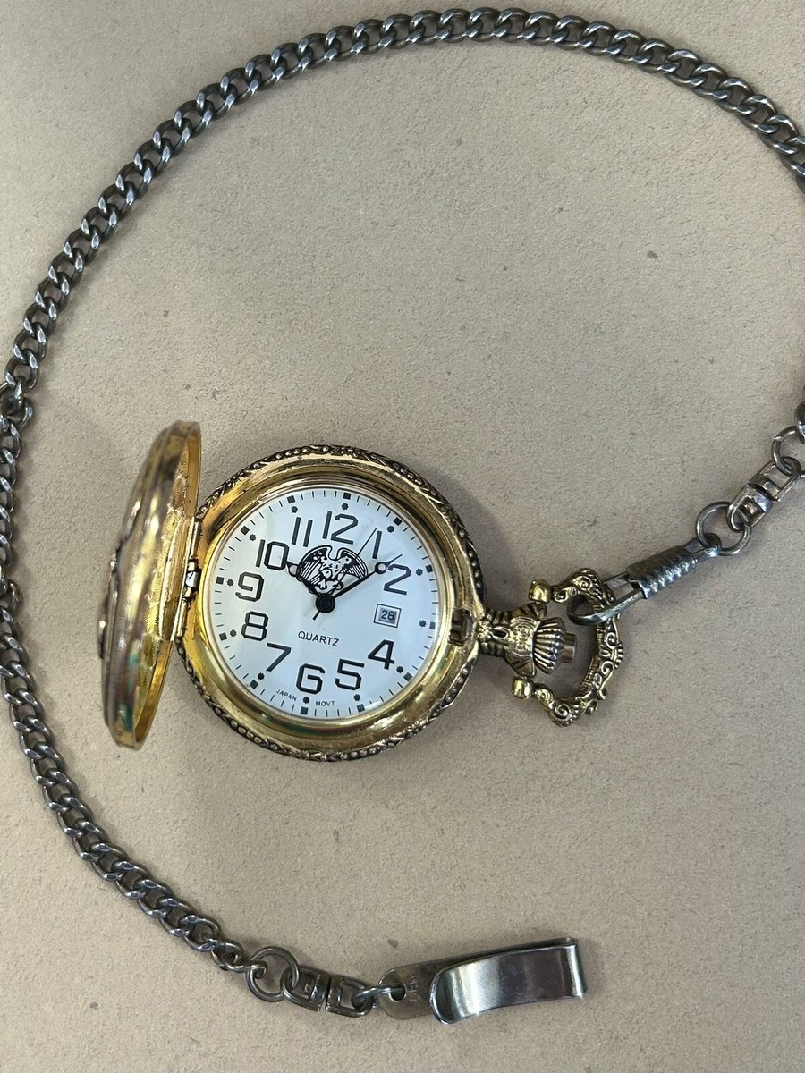Geneva Gold Eagle Pocket Watch ~Needs Batteries~ | eBay display picture 1