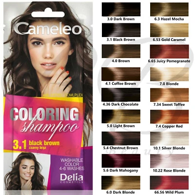 DELIA COSMETICS DELIA Cameleo Ammonia Free Temporary Hair Coloring Shampoo Dye 4 to 6 Wash Out