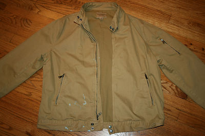 Banana Republic lined zip Jacket Men XL racing golf cafe racer musician New York