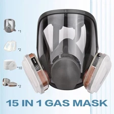 15 in 1 Full Face Gas Mask Facepiece Respirator For Painting Spraying 6800 Serie