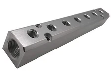 7 Way Pneumatic Manifold Air Distribution Block Compressed Air Manifold Pneum...
