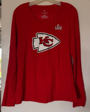 NFL Kansas City Chiefs Mahomes  Women's Medium Long Sleeve V-Neck Tee Red