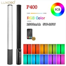 LUXCEO P400 10W RGB Led Video Tube Light handheld Remote Control 360 Colorful