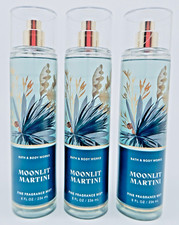 3 BATH BODY WORKS MOONLIT MARTINI FINE FRAGRANCE MIST BODY SPRAY 8oz/ 236ml