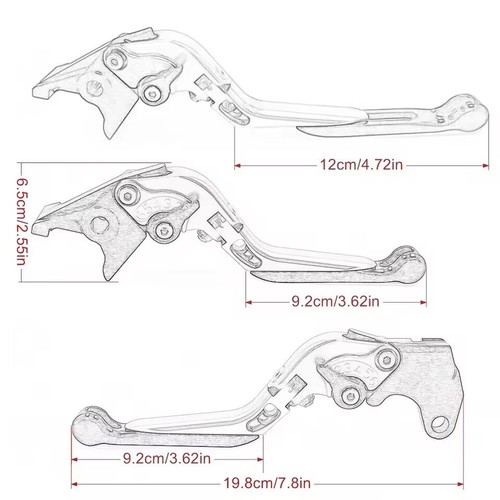 FOR SUZUKI GSXR750 GSX-R 750 1996-2017 Brake Clutch Lever Handlebar Grip Handles - Picture 5 of 26