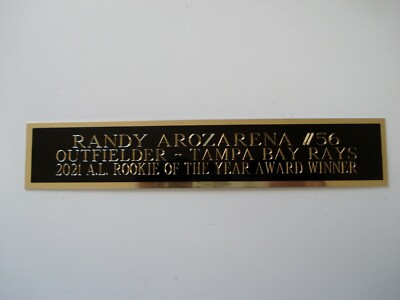 Randy Arozarena Tampa Bay Rays Engraved Nameplate For A Baseball Jersey 1.5 X 8