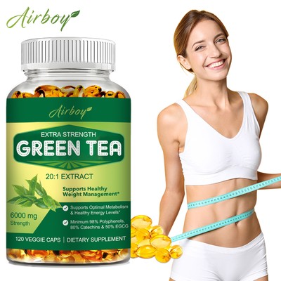 Green Tea 20:1 Extract Capsules - Heart Health,Provide Energy and Immune Support
