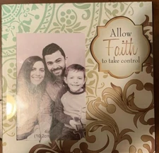Allow Faith To Take Control Glass Inspirational Photo Frame Fits 4x6 Photo New