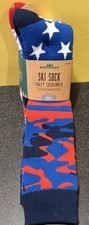 Men's Northeast Outfitters Large Ski Socks Blue Red White Shoe size 8-13