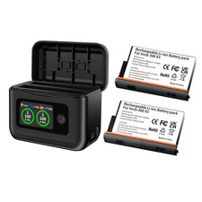 2 Packs 2800mAh Insta 360 X5 Batteries 27W Dual Fast Charging Case with LCD...