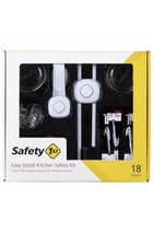 Safety 1   Easy Install Kitchen Safety Kit, White, 18 pieces. HS328