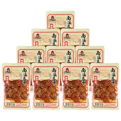 Hao Ba Shi Tofu Snack scharf HOT Dou Gan 10x95g Dried Beancurd getrocknet marini