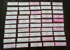 Lot of 50 Different JUKEBOX TITLE STRIPS - 1980s Rock Pop & R&B