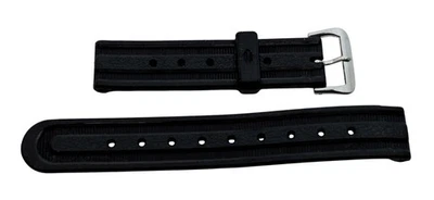 Seiko XGL731 Black Rubber Tire Tread Watch Band Strap 19mm for Diver 6105-8110/9 - Photo 1/4