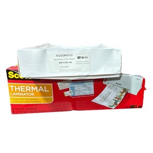 Scotch Thermal Laminator Letter Size with Assorted Laminating Pockets & Sheets