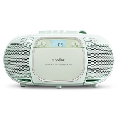 MEDION LIFE E66476 Stereo Sound System CD MP3 Kassette UKW Radio Boombox grün