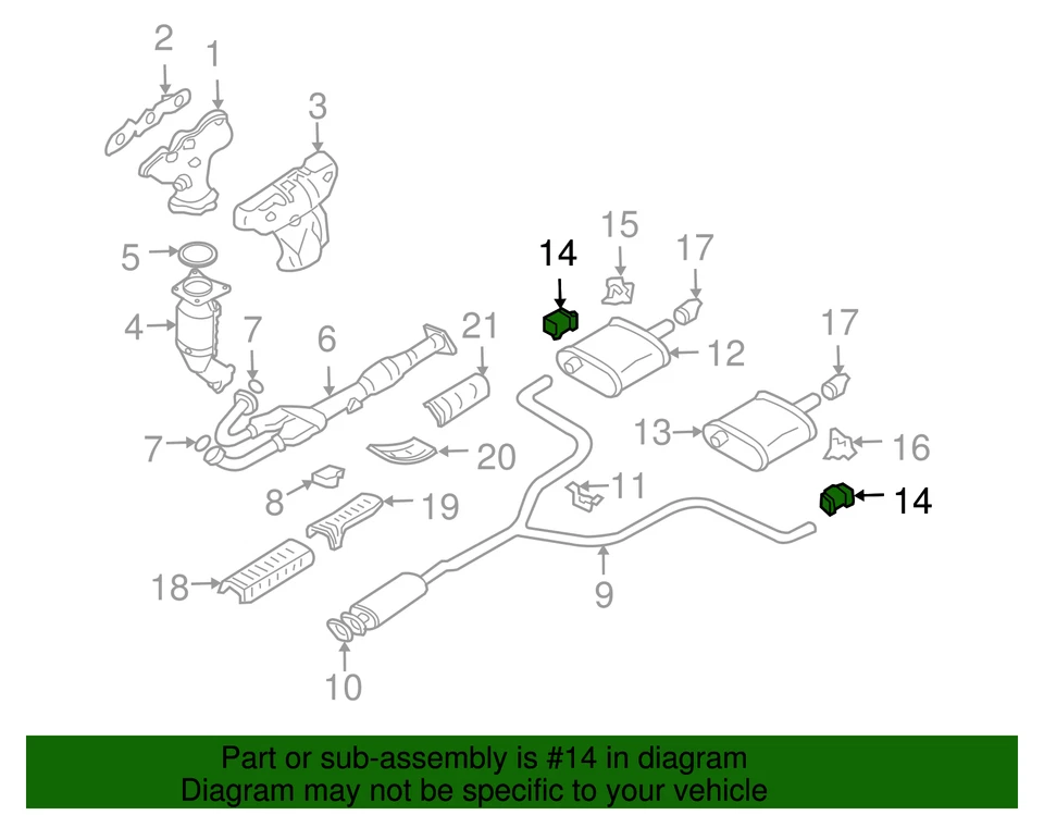 Montaje silenciador original Nissan 20651-8J000 Foto 3 de 4