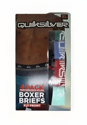 Quiksilver 4 Pack Performance Nylon Boxer Briefs Fly Front Men s XL 40-42