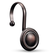 Bronze Shower Curtain Hooks Rings Oil Rubbed Decorative Rustproof Vintage