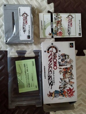 Nintendo Super Famicom SFC Chrono Trigger CIB Box Manual Map Tested Japan  Set