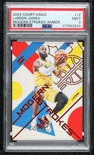 2024 Panini Court Kings Modern Strokes Amber 66/99 LeBron James PSA 9 MINT 4vc