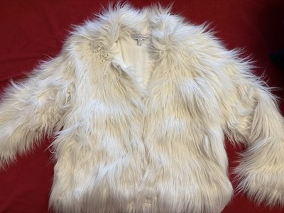Plüsch Jacke Taubert Fluffy Winterjacke Weiß 38 Neu