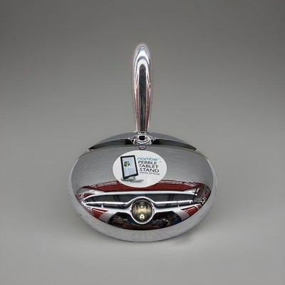 NAMBE Pebble Tablet Stand w/Stylus Original Literature Chrome Heavy