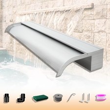 Pond Or Pool Waterfall 90cm Stainless Steel Pool Fountain Curved