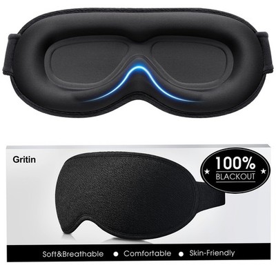 100% Blackout Sleep Eye Mask for Women Men, Zero Pressure Sleeping Mask - Erg...