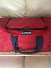Vintage 80s Lands End Duffle Bag Red Direct M...