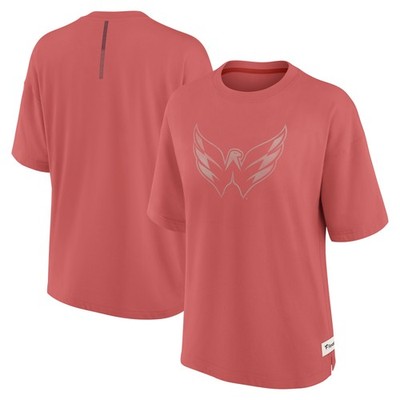 Women's Fanatics Red Washington Capitals Oversized Elements Raw Edge Future