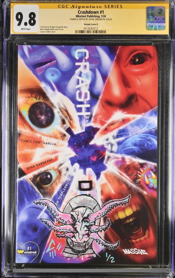 Crashdown #1 CGC 9.8 SS sig & Remark Javan Jordan #1/2 2024 1:100 Variant