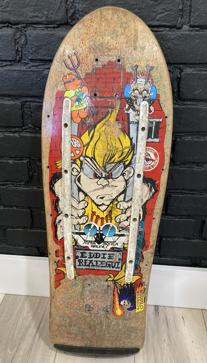 Vintage 1989 TONY ALVA EDDIE REATEGUI 'Caged Monkey' Skateboard