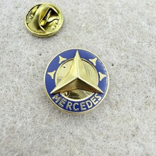 Vintage Gold Tone Mercedes Benz 1916 Collectible Logo Emblem Pin Badge