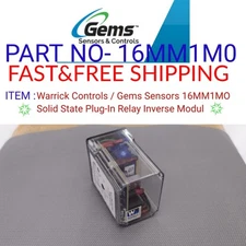 Warrick Controls / Gems Sensors 16MM1M0 Solid State Plug-In Relay Inverse Modul