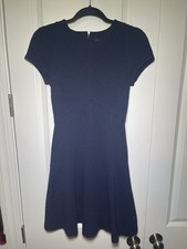 Womens Banana Republic Navy Blue Zipper Cap Sleeve A Line  Dress Size 0