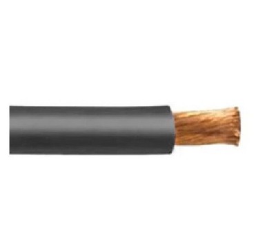 30' 4 AWG GAUGE WELDING CABLE BLACK COPPER BATTERY LEADS MADE IN USA