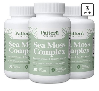 3 Pack Pattern Wellness Sea Moss Complex supports Immune Digestive Health