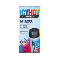 Icy Hot Advanced Pain Relief Cream Two Max Strength Pain Reliever 2 oz 3 Pack