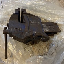 Record Vice 1 TON With Anvil Made In Sheffield England 4" Jaws
