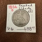 1856-O Seated Liberty Half Dollar Very Good Condition 90% Silver Coin