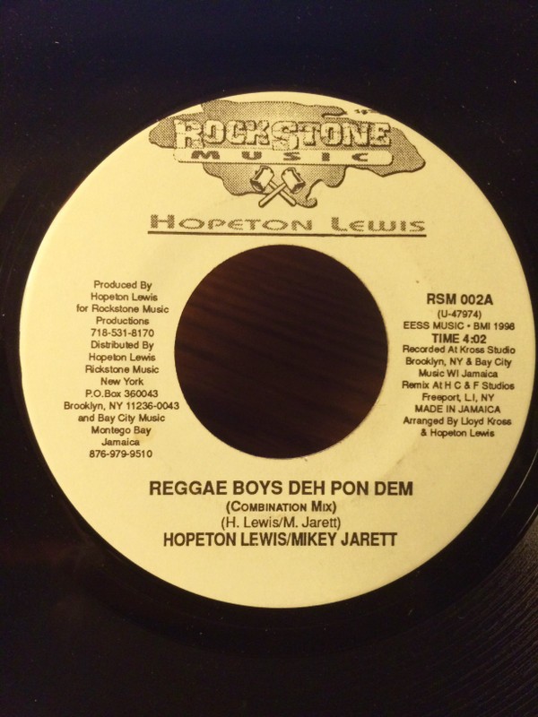 Hopeton Lewis / Mikey Jarrett - Reggae Boys Deh Pon Dem (7") 1998 Rock Stone Mus