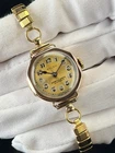 (9K Gold) Vintage Rolex Lady Art Deco Cocktail Watch 26mm Antique Bracelet