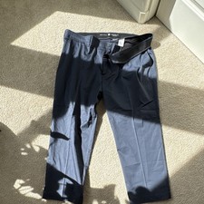 Oak Hill Men's Straight Fit Casual Pants Navy 48 Button Zipper Slash Pockets