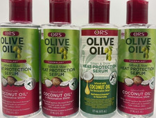 4PK ORS Olive Oil Silken  Shine Heat Protection Serum  6 FL OZ EA  FAST SHIP