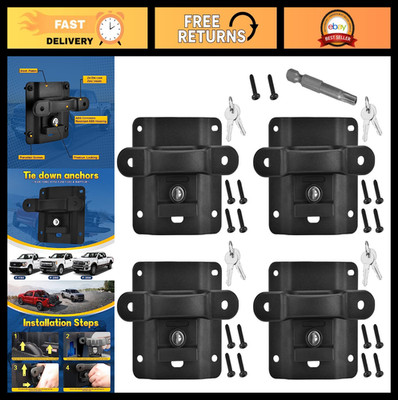 Truck Bed Tie Down Anchors Brackets with Plates for F150 F250 F350 Raptor 2015-2