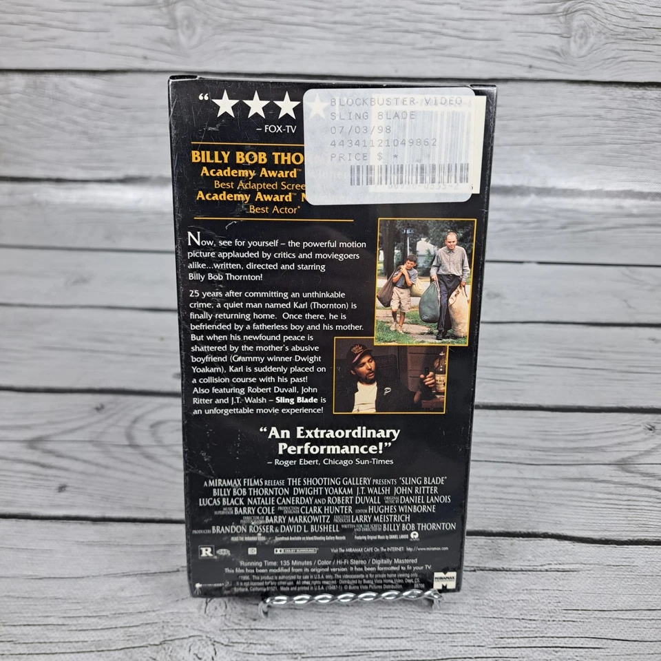 Sling Blade VHS 1997 Billy Bob Thorton NEW - Image 2 of 4